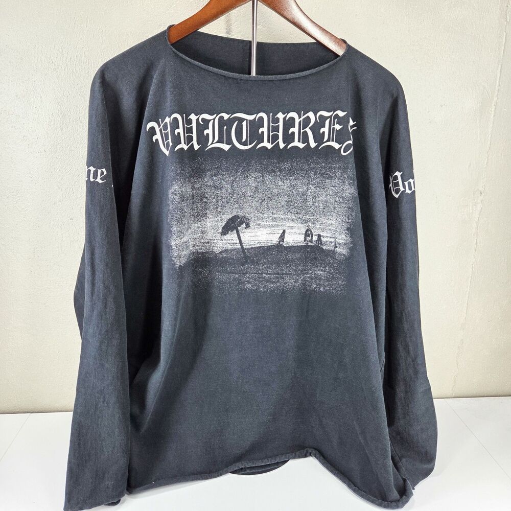 YZY Yeezy Vultures 1 Tracklist Heavyweight Boxy Long Sleeve T-Shirt Sz XL